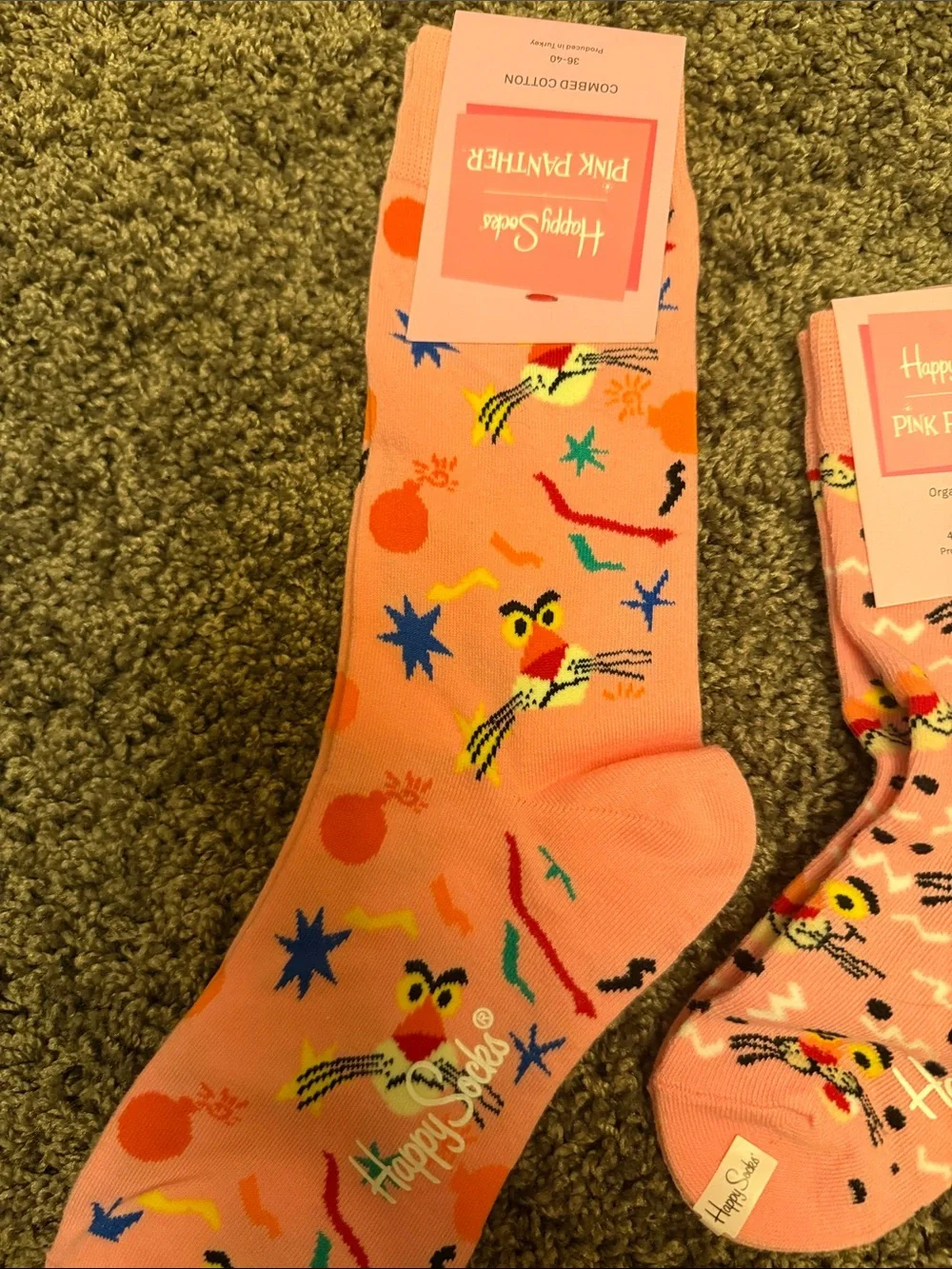 New Happy Socks x pink panther mommy and me socks